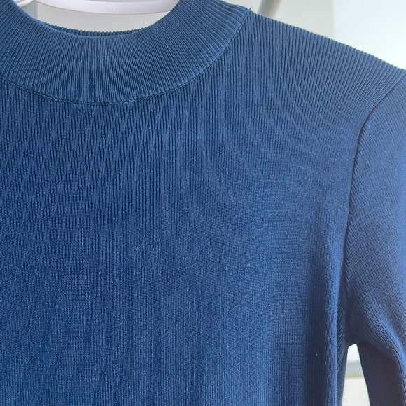 Navy Bodycon Sweater Dress - Picture 4 of 7